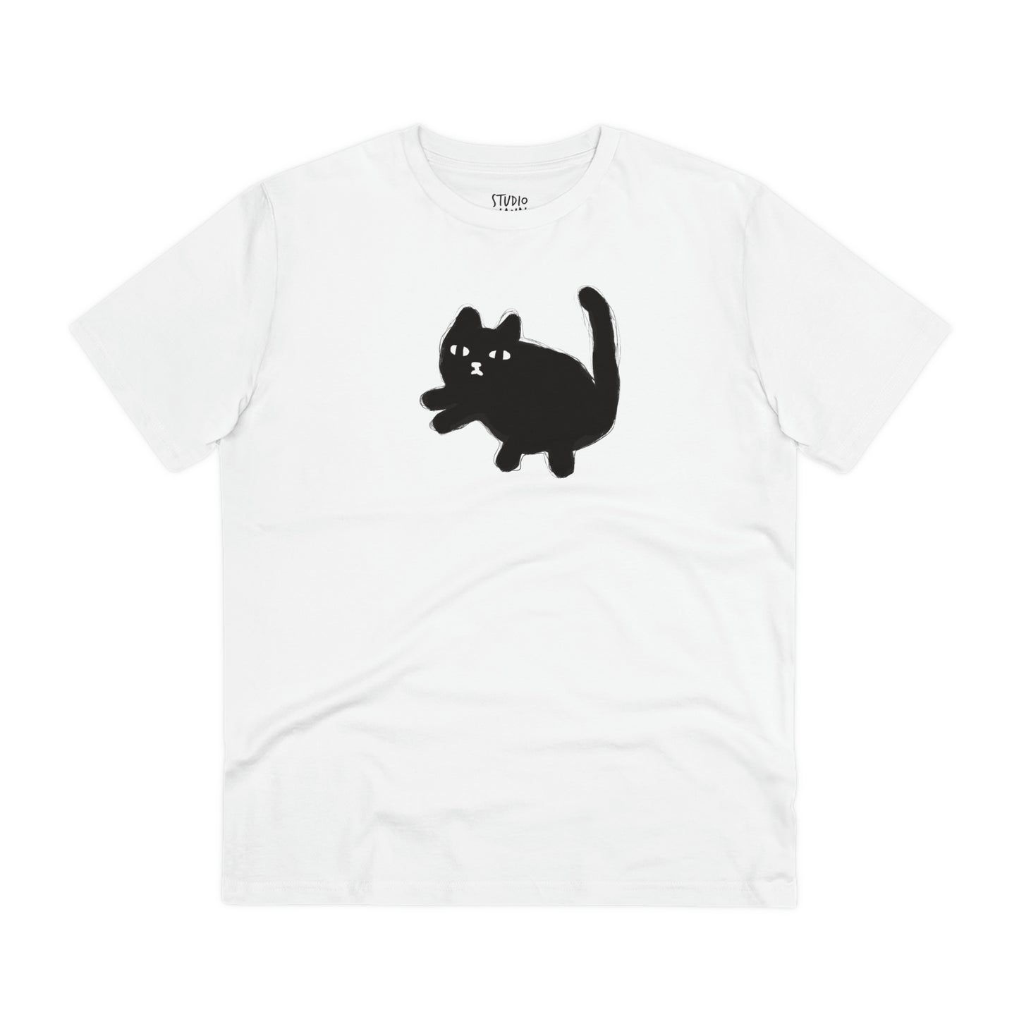 Schwarze Katze - T-shirt unisex