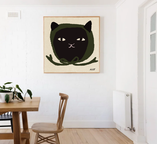 Katze mit Mütze - Fine Art Print giclée
